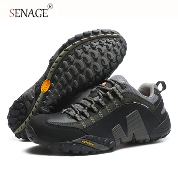 Уличная походная обувь SENAGE высшего качества, мужская водонепроницаемая треккинговая обувь из натуральной кожи, тактические ботинки для лесной охоты