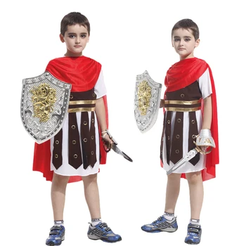 Хэллоуин для мальчиков, костюмы Королевского воина, рыцаря, солдата, детская средневековая римская карнавальная вечеринка без оружия