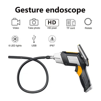 Цифровая промышленная эндоскопическая камера 4,3-дюймовый ЖК-бороскоп-полужесткий ручной эндоскоп для автомобилей Endoscopio Гибкая камера