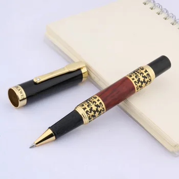 Школьная золотисто-черная ретро металлическая ручка-роллер для студентов CHOUXIONGLUWEI