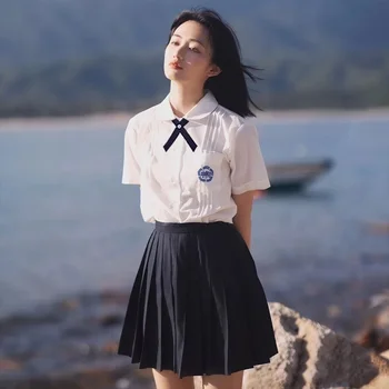 Японская школьная форма jk униформа летняя школьная форма в стиле колледжа, школьная юбка для младших школьников, ученица старших классов